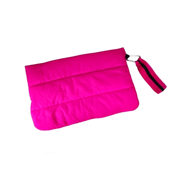 Scoop NYC Handbags - Scoop Hot Pink Nylon Puffer Clutch Bag